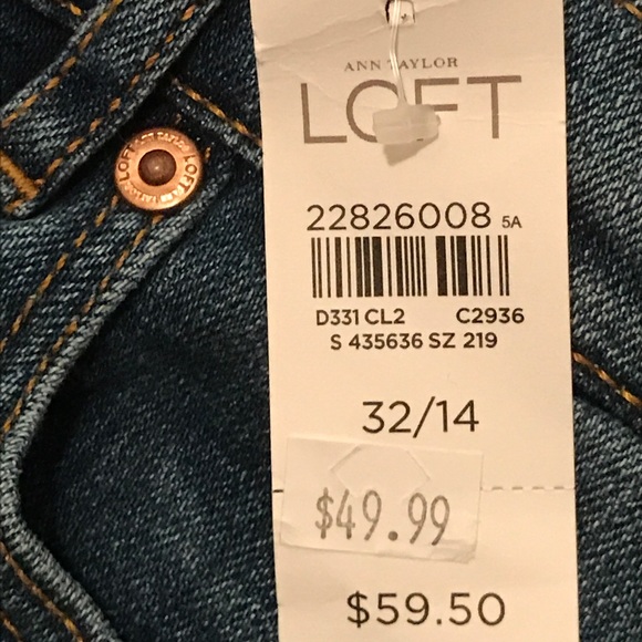 NWT Ann Taylor Loft Crop Jeans, Size 32/14 - Picture 3 of 4